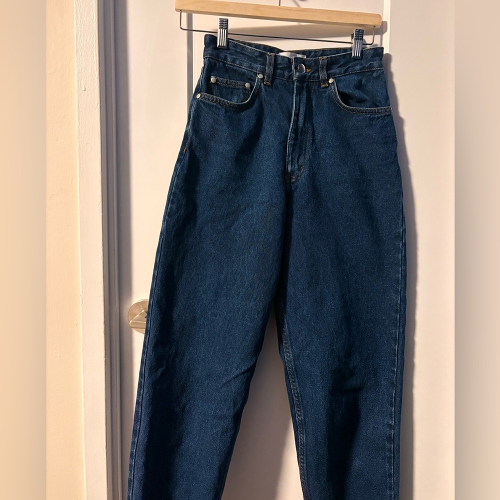KOTN Unisex Antifit Cotton Denim Jeans - Size 24 - Dark Wash - NWOT